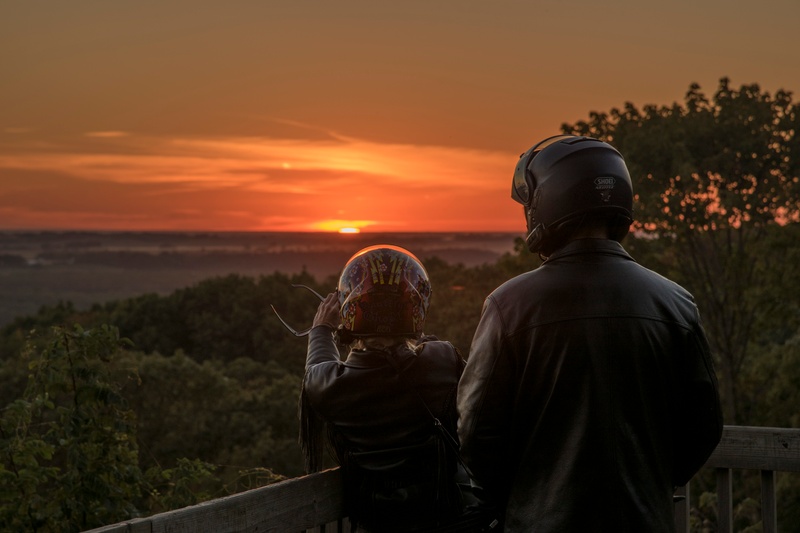 Pere Marquette State Park Bikers Sunset View