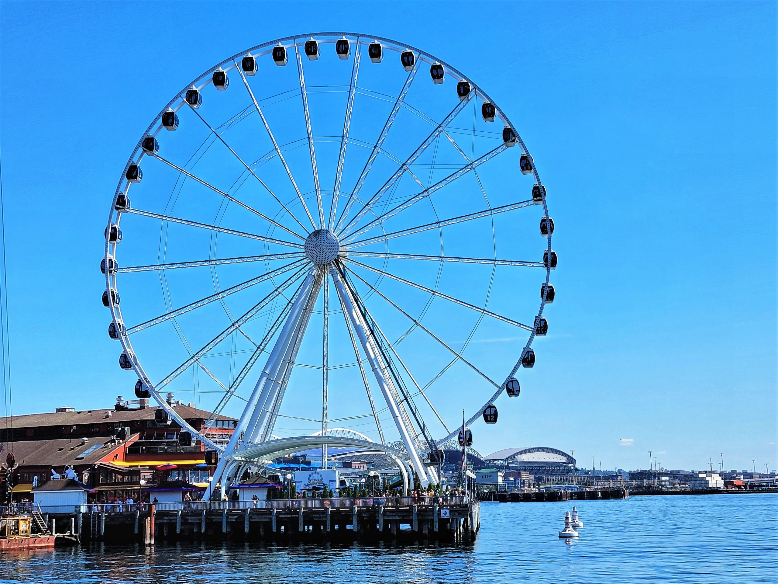The Seattle Great Wheel is a fun way for families to experience Seattle. Photo courtesy of Nancy Schretter