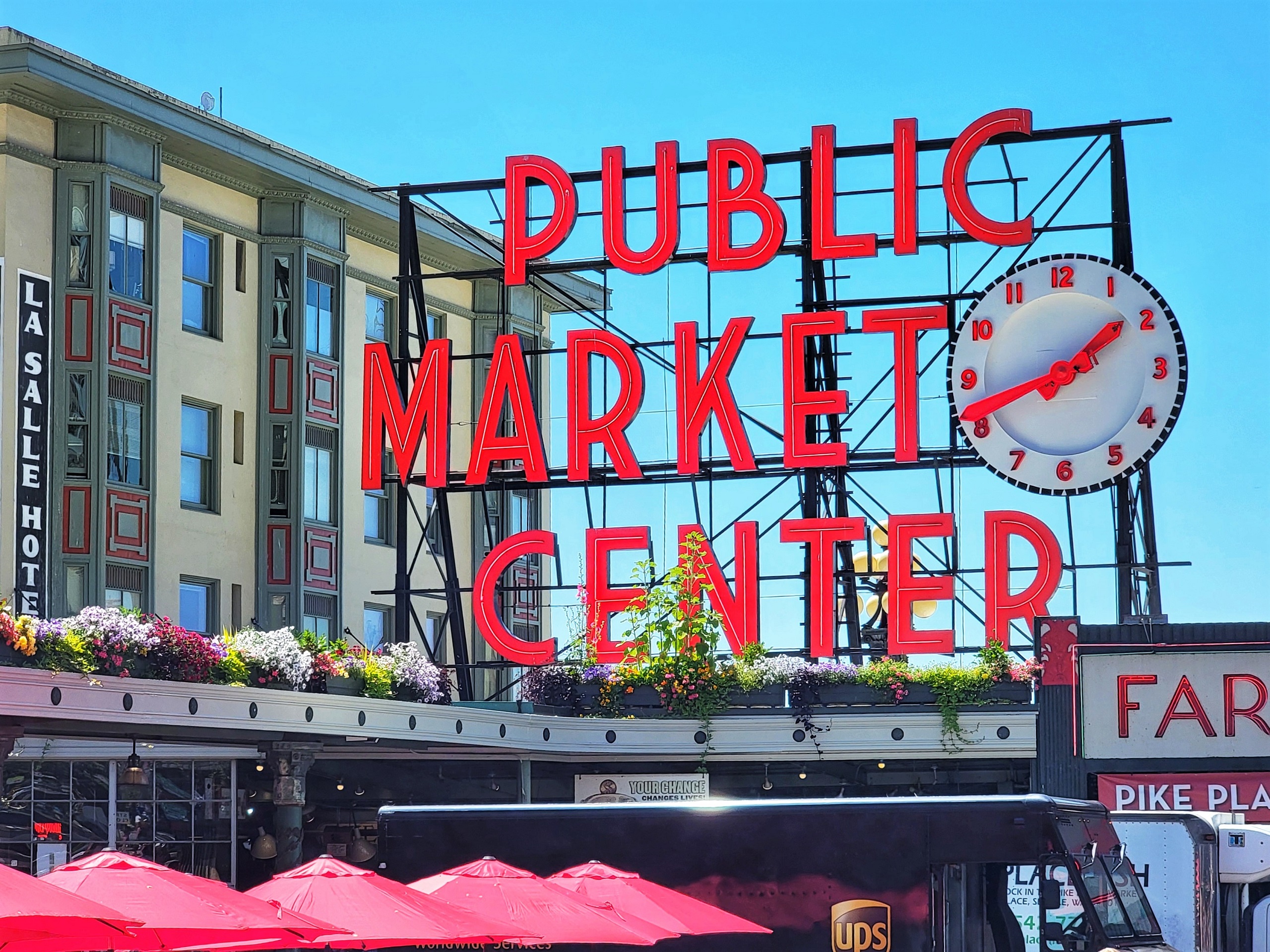 Pike Place Market is a fun attraction for families to visit in Seattle. Photo courtesy of Nancy Schretter