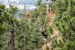 Zipline adventures near the Broadmoor